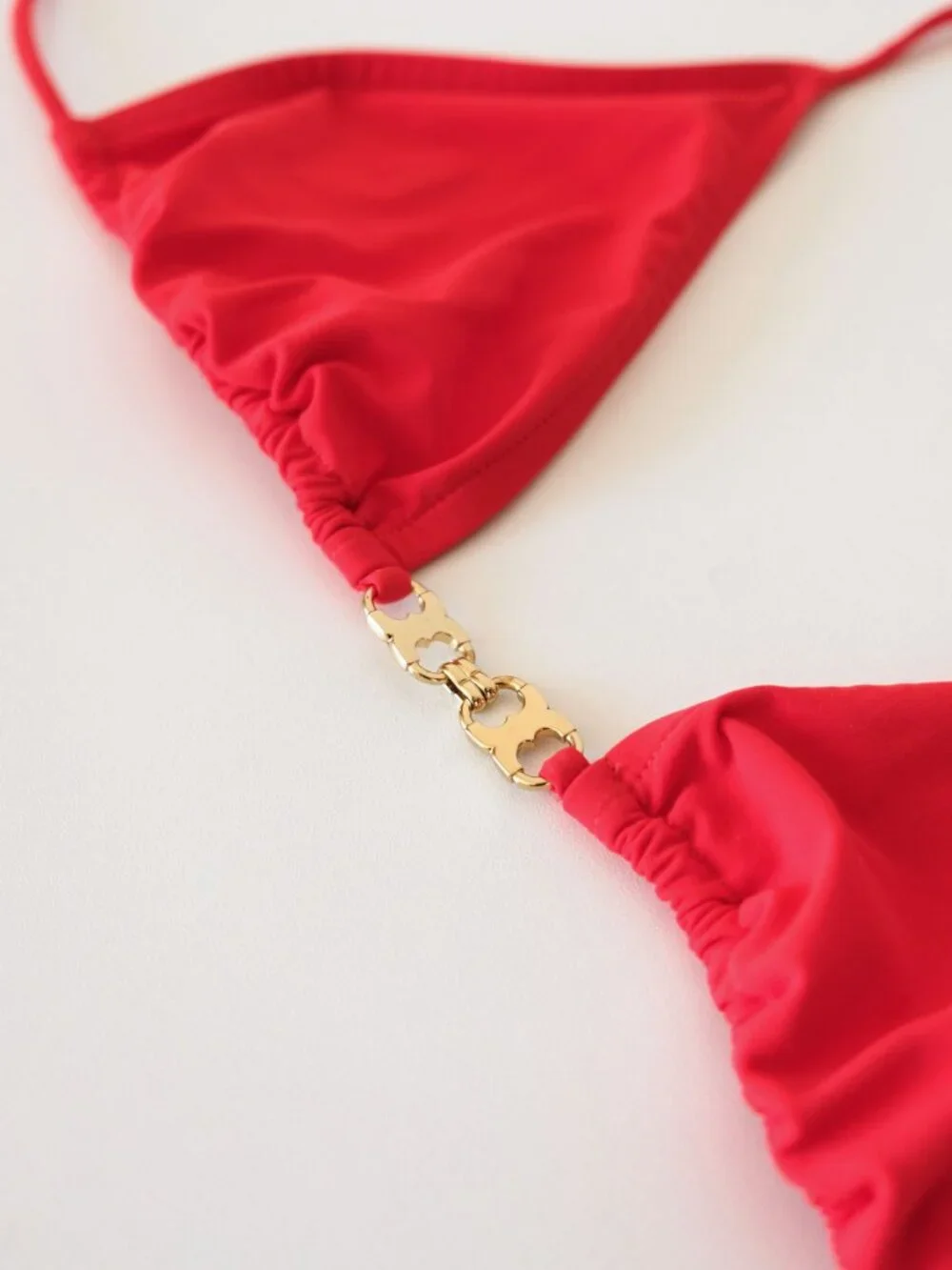 Tory Burch Swim, String Bikini Top, XS, Poppy Red, NWT